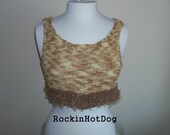 Ladys Women Girls Small Summer Tank Top  Hand Knit