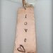 Womens Jewelry Copper and Sterling Love Lettered Necklace