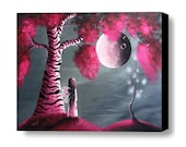 Limited Edition Canvas Print HOME AT LAST  Signed Gorgeous Colors Erback Pink Landscape Sky