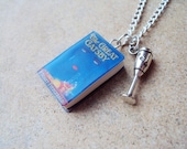 TheGreatGatsby Necklace with Book Charm and Goblet Charm