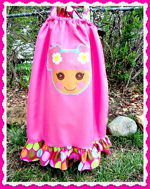SALE LaLaLoopsy Dress boutique appliqué Pillow Case party Posh Pink size 12 18 24 2 3 4 5 6 7 8 10 12