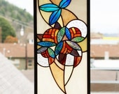 Stained Glass Panel, Floral, Stylized
