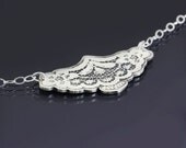 Etched Silver Lace Necklace (No. 2) - elegant sterling silver by Lisa Hopkins Design
