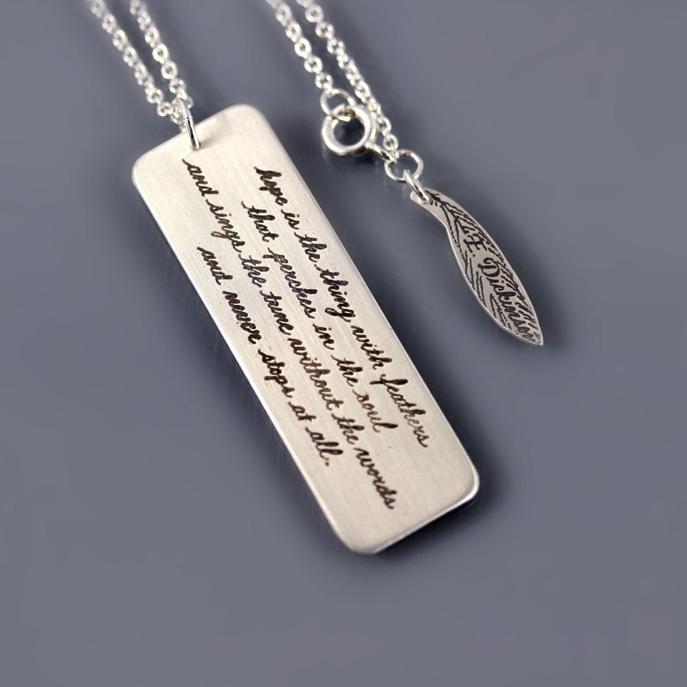 Sterling Silver Emily Dickinson Necklace