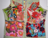 TUNIC Top of Many COLORS Wearable Collage ART Plus Sz xl