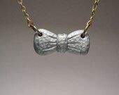 Silver Bow Necklace