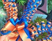 Plumeria style ribbon lei