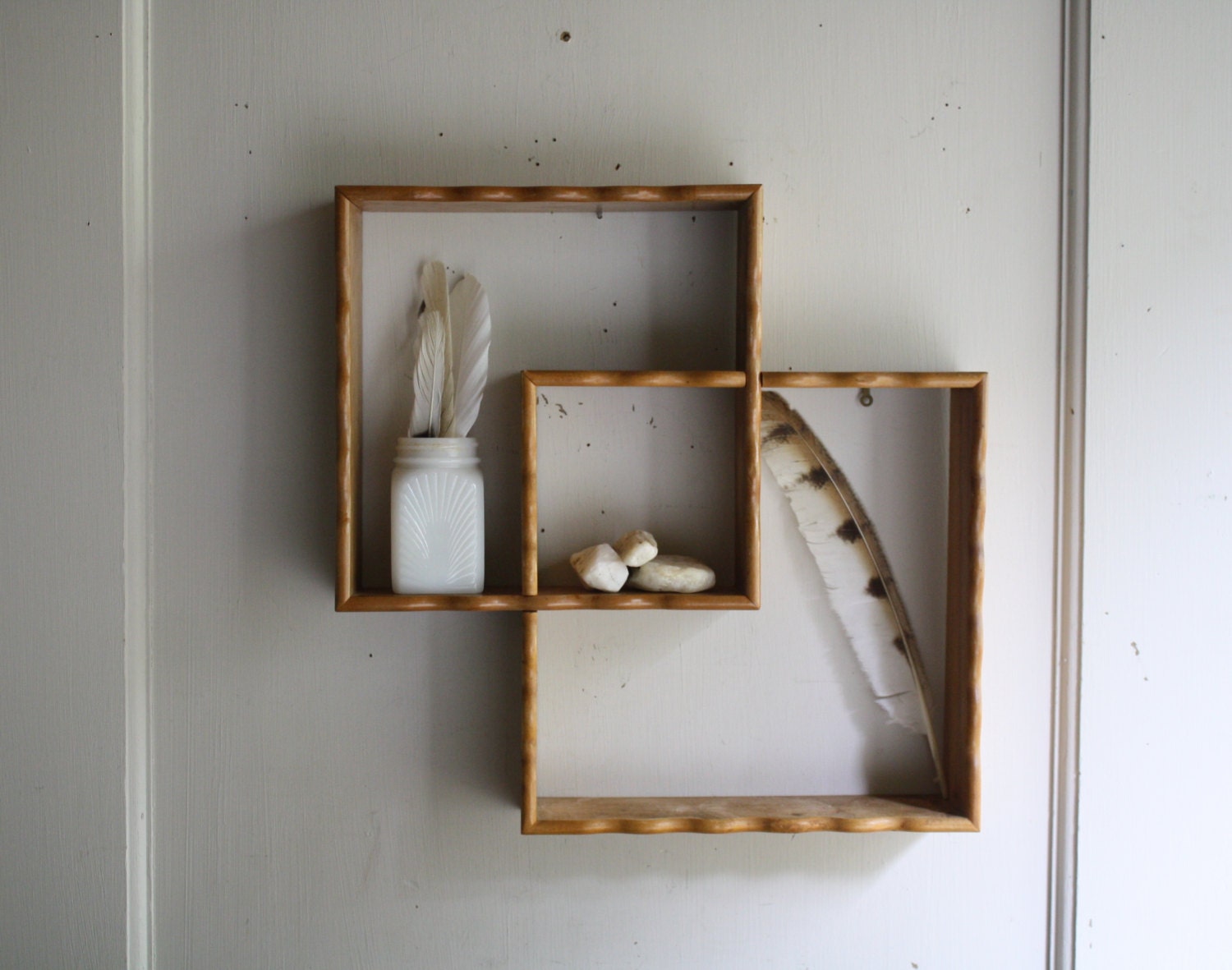 vintage wooden shelf