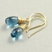London Blue Topaz Earrings, December Birthstone Jewelry