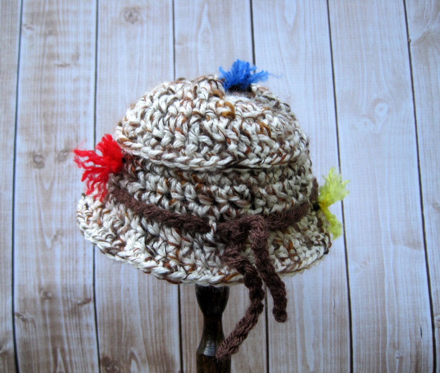 Baby Boy Hat, Baby Boy Fishing Hat, Baby Fisherman Hat, Baby Fishing Hat, Crochet Baby Hat, Baby Bucket Hat, Photo Prop, Brown