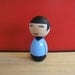 Kokeshi doll. Star Trek inspired Mr. Spock custom
