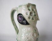 Green Owl Vase With Chalkboard Speech Bubble