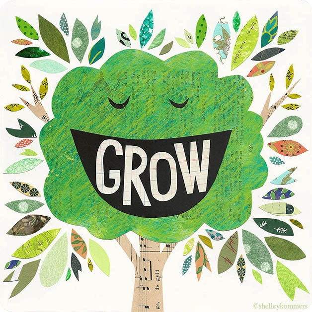 Grow PRINT - Inspirational Art, Children's Room Decor