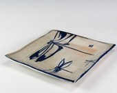 Porcelain Plate with Dragonflies