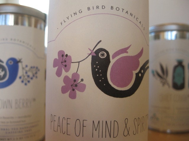 peace of mind and spirit tea, made with only organic & wildcrafted herbs
