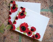 Red Poppies Blank Greeting Card