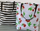 Oilcloth Market Tote nautical stripes many colors