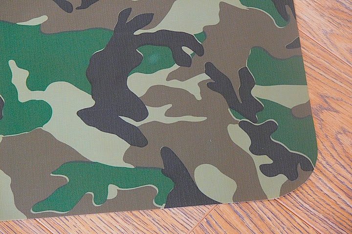 Oilcloth Splat Mats craft mat table cloth boy green camo play room