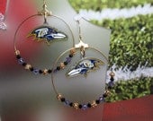 NFL Hoop Earrings - Baltimore Ravens