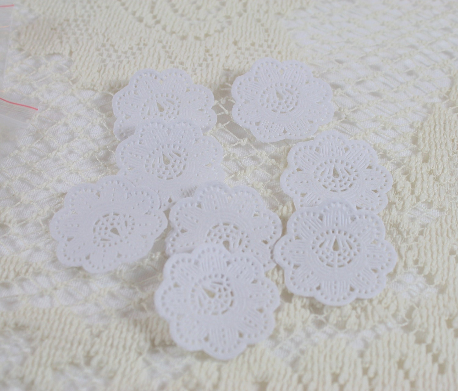 Mini White Paper Doilies - Set of 12