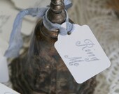 WEDDING FAVOR -  Wedding Bell Tag - Alice in WOnderland Wedding - Ring Me