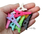 10pc resin eiffel tower charms in a bright mix of colors