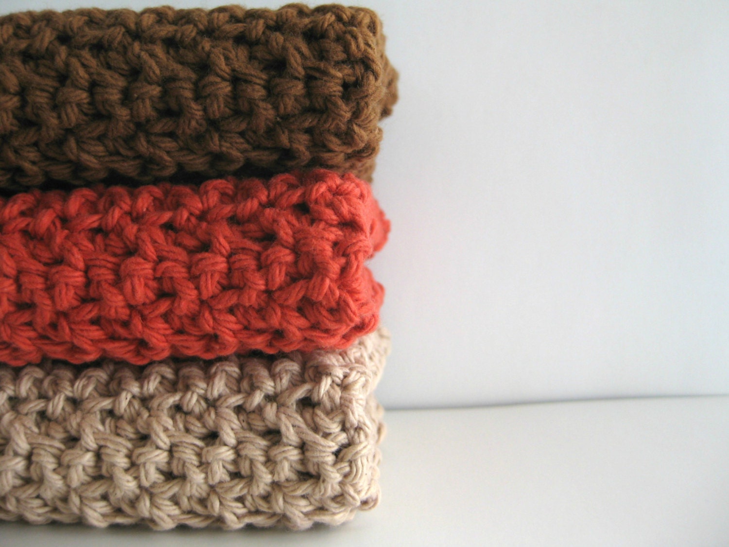 cotton crochet dishcloths AND you can pick the colors