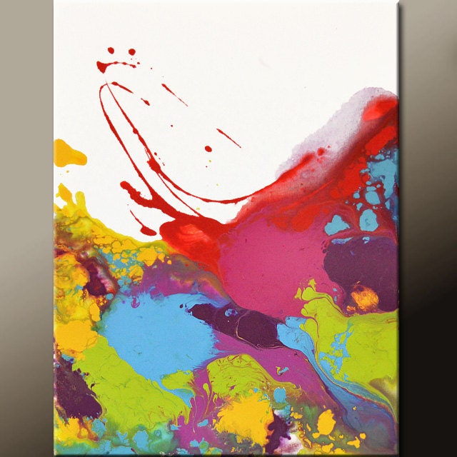 Abstract Canvas Art Painting - 18x24 Contemporary Modern Original Art by Destiny Womack - dWo - Chasing a Dream