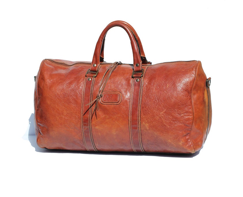 Italian Ceder Chest Brown Leather His or Hers Travel Bag