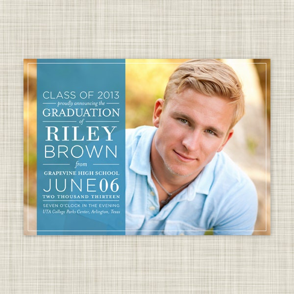 Graduation Invitations - Graduation Announcements - Printable Party Invites - Photo Card