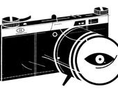 Surveillance Silkscreened Print