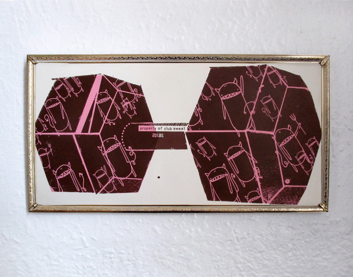 Hell is Other People at the Gym Framed Silkscreened Print