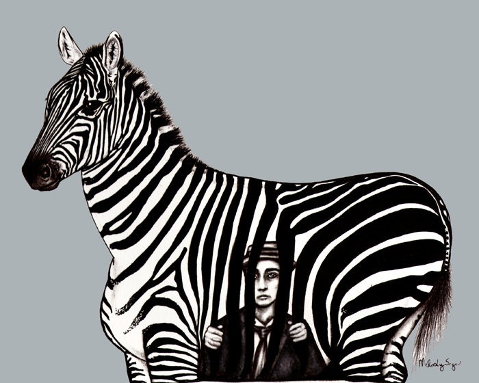 Black and White Thinking 8x10 archival giclee print