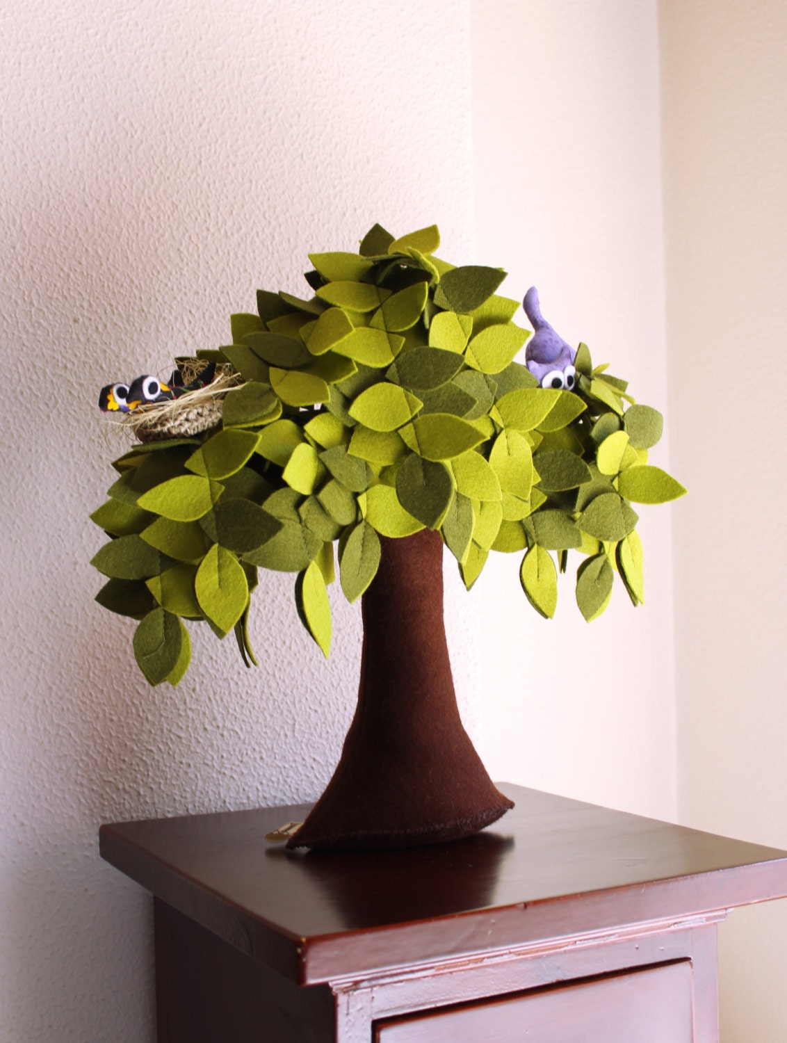 Weeping willow, Housewarming gift, Decoration, Children room decor, Felt green Tree