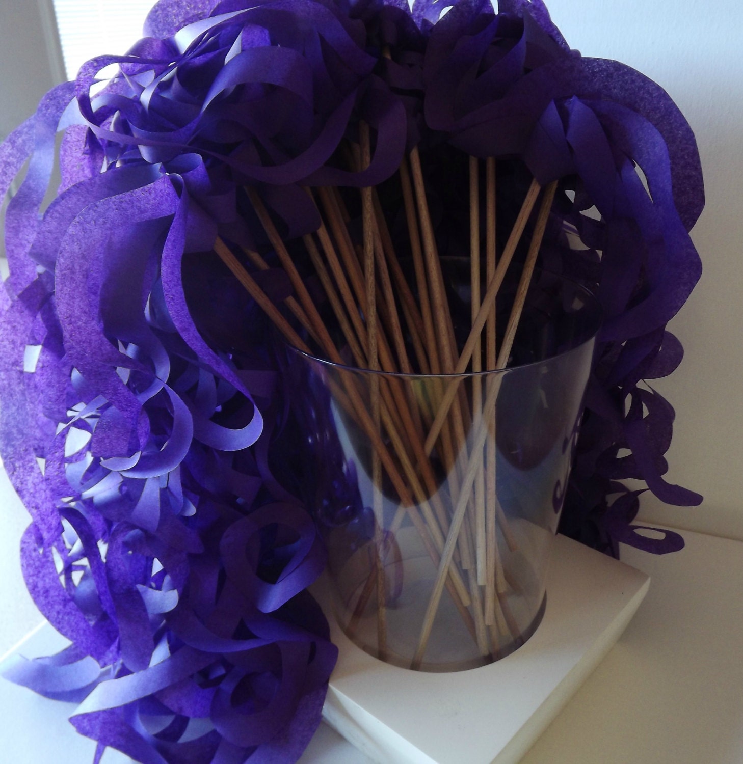 50 Paper Wand Streamers for Weddings and Parties. Send off favors