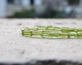 Peridot Green Gemstone Exceptional Smooth rectangle 5mm 1/2 Strand Wholesale