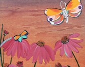 Coneflowers - 11x14 - Garden Moths Series