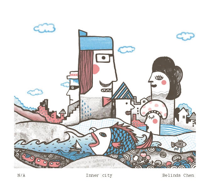 Inner city- Original limited edition silk screen print