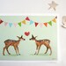 Celebrate Love - PRINT baby and kids nursery decor, deer, heart, valentines day, love, forest