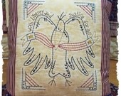 Crow Liberty-Primitive Stitchery  E-PATTERN by Primitive Stitches-Instant Download