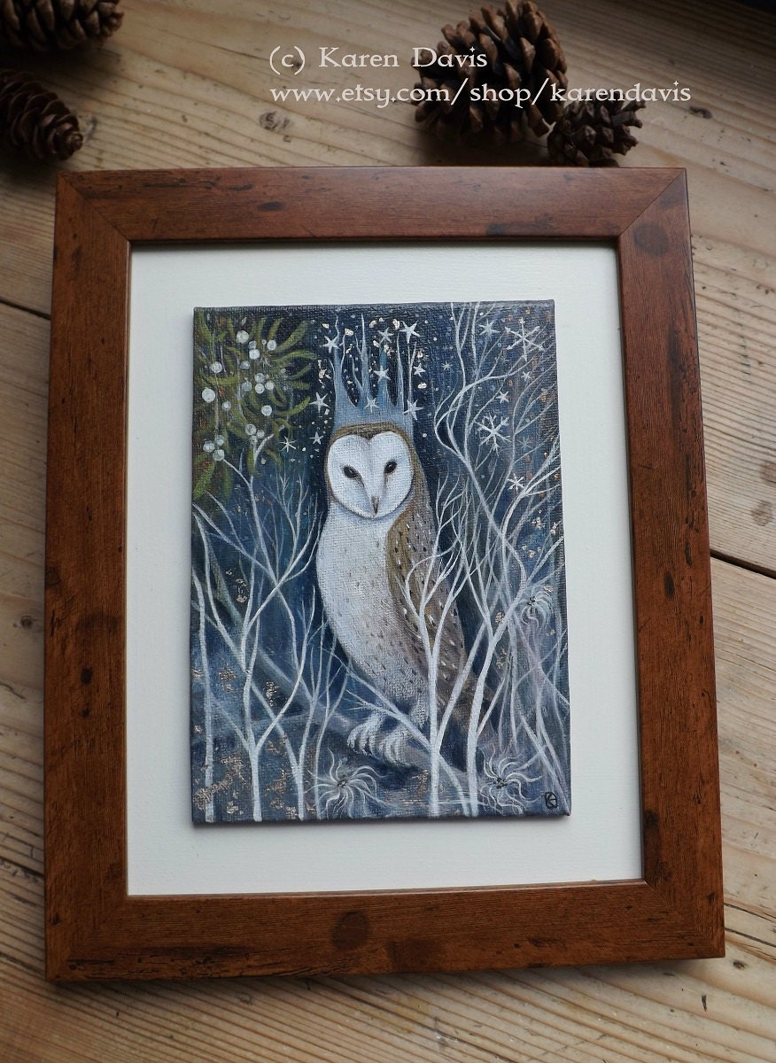 The Winter King. Original Framed Acrylic Painting.