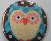 Pocket Mirror - Hoot Hoot says the CUTE OWL