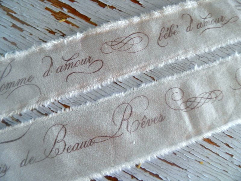be'be' d' amour - French Ribbon  Trim Baby Ribbon Trim  - 2 Yards - homesteadtreasures