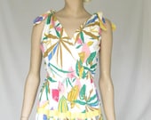 Vintage 70s Floral Cotton Sundress
