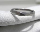 Titanium Ring Ground Profile Band Clearance 3mm size 6 Burnished Finish
