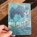 Wilderness wooden postcard by Sweet William real birch wood