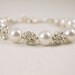 Rhinestone and Pearl Earrings