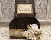 Basket Wedding Card Holder Attached Lid