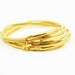 Gold Leather Bangles with Gold Four Leaf Clover Charm, Lucky Bangles, Boho Chic Bracelets, Sundance Jewelry