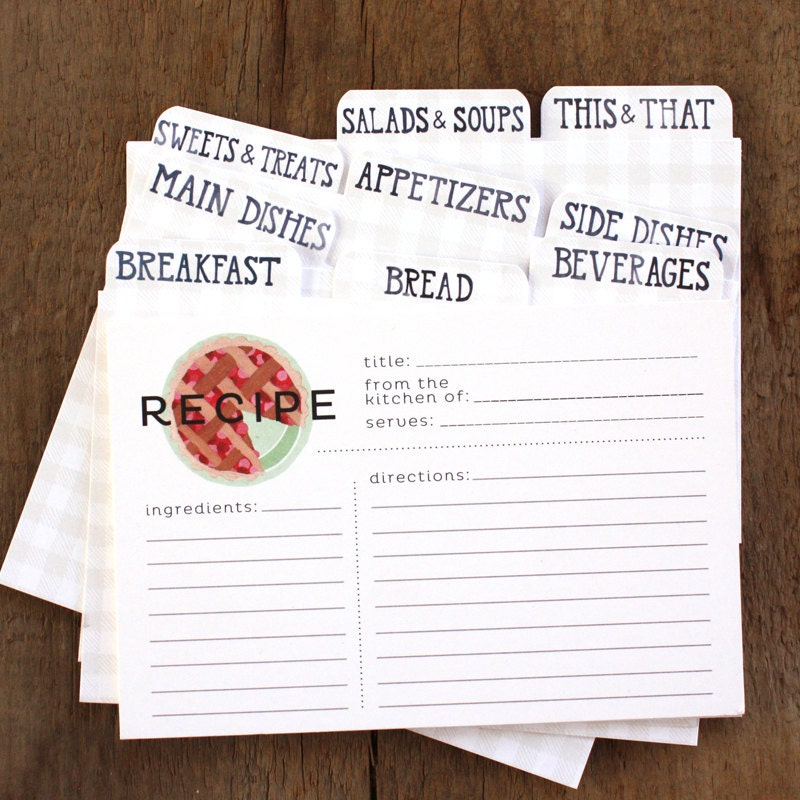 Pies Recipe Cards